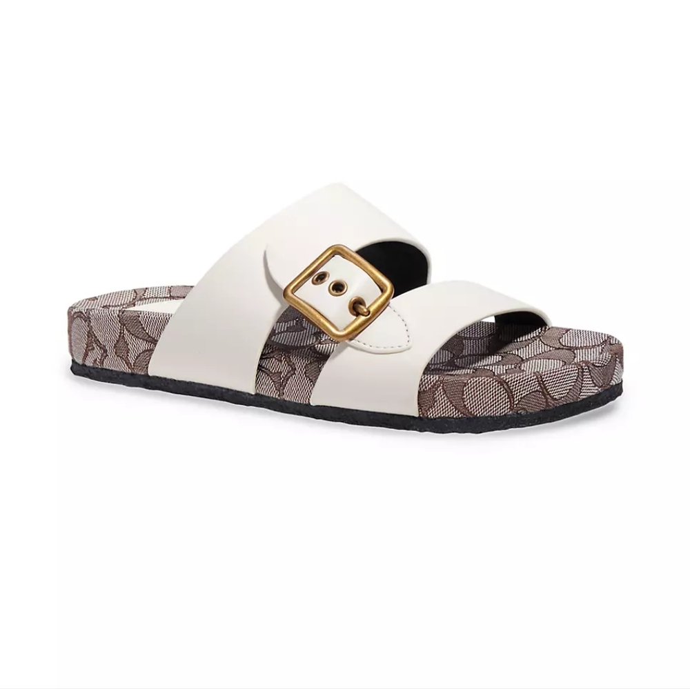 Coach Leather Addison Sandal in Chalk - 9.5 NIB